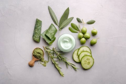 Green ingredients with moisturizer